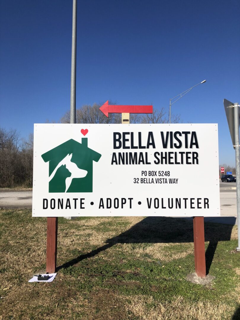 Bella Vista Animal Shelter Sign