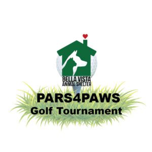 A logo for the pars 4 paws golf tournament.